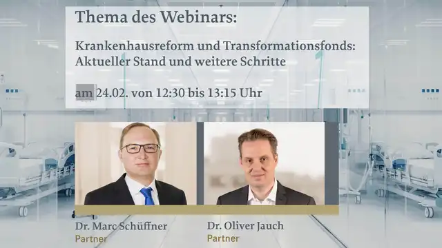 Webinar Krankenhausreform und Transformationsfonds