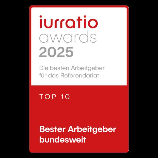 Iurratio Siegel Bester Arbeitgeber Ref bundesweit