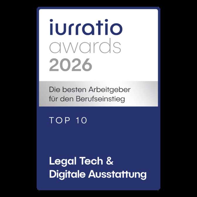 Bester Arbeitgeber Bundesweit 2026 Legal Tech