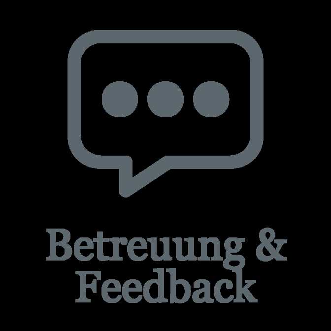 Symbol Betreuung & Feedback