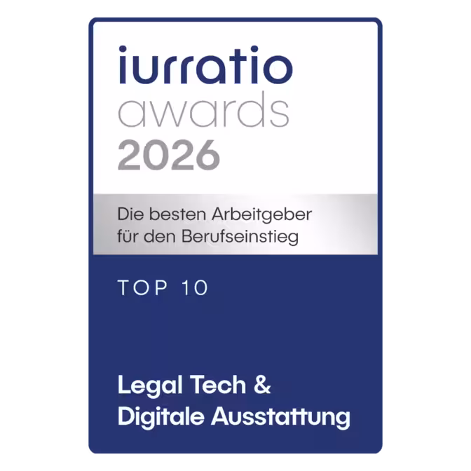 Bester Arbeitgeber Bundesweit 2026 Legal Tech
