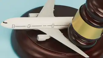 Flugzeug und Richterhammer