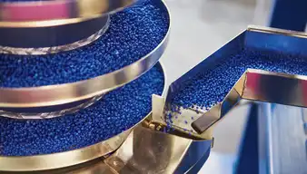 Blaue Plastikpallets verwendet für die Industrie