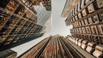 Aufnahme von sky scrapern von unten 