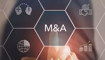 Abbildung von digitalen Waben mit Merges and Aquisition Bezug